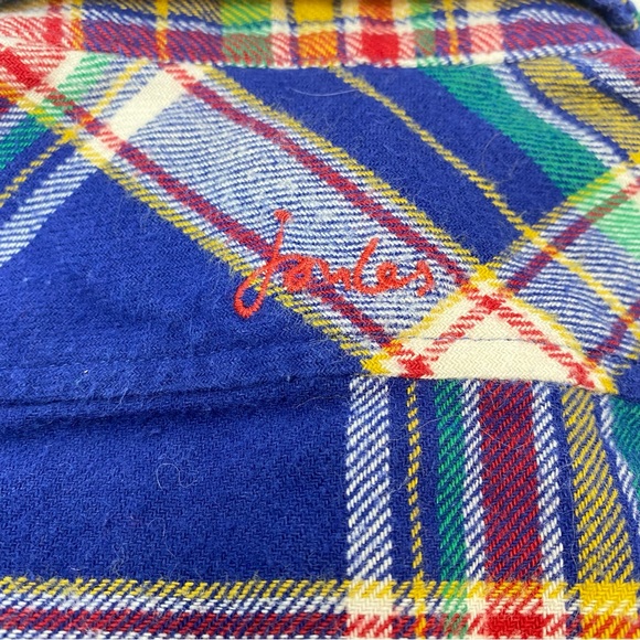 Baby Joules Plaid Flannel Hamish Shirt Navy Blue Tartan 0-3 Months - Picture 6 of 9